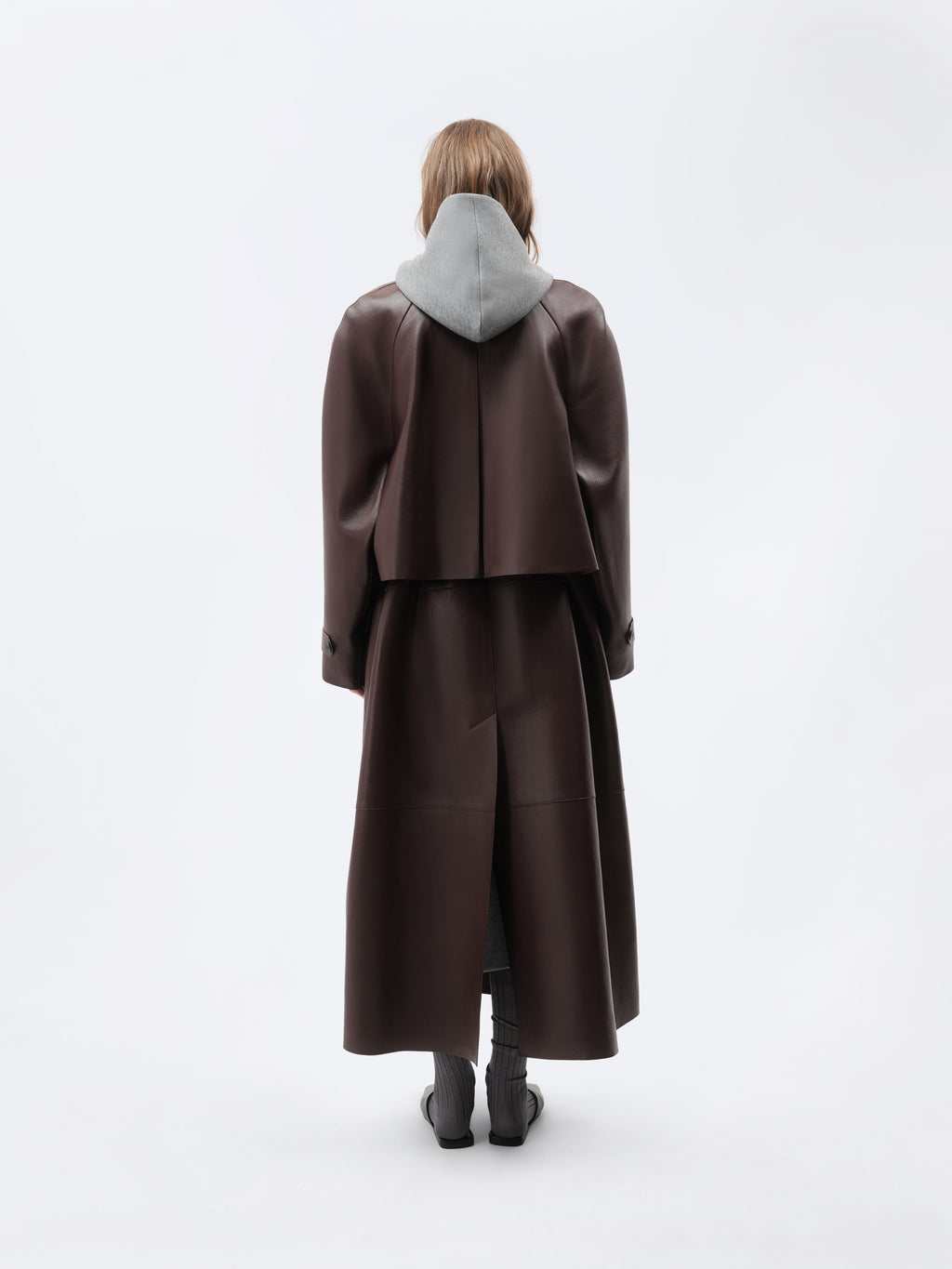 Manteau contrecollé en agneau plongé