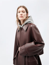 Manteau contrecollé en agneau plongé