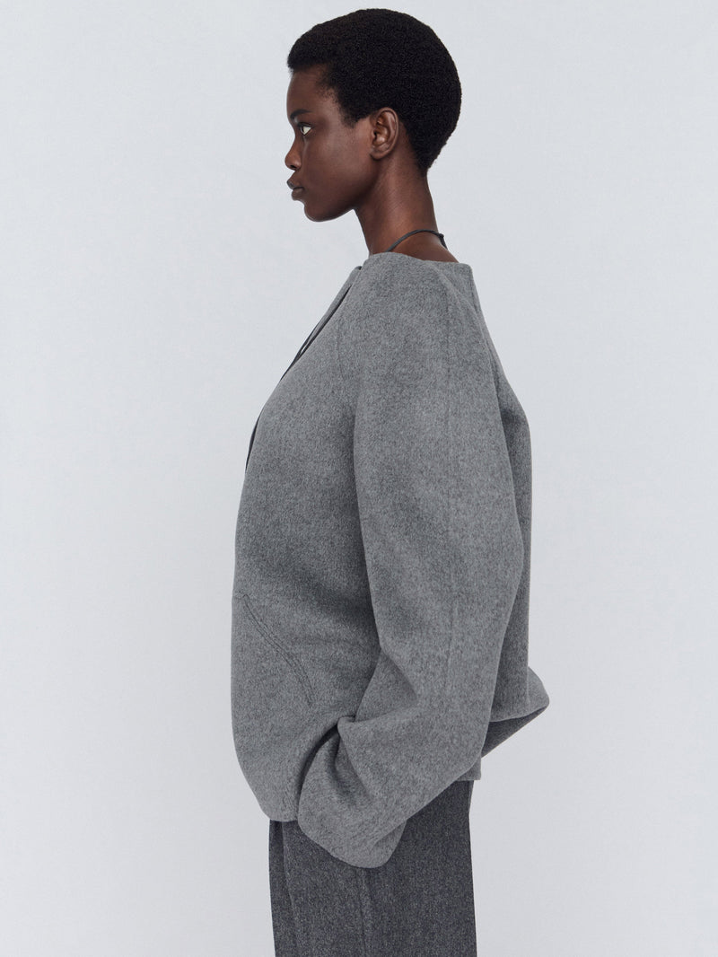 Double-face wool sweater