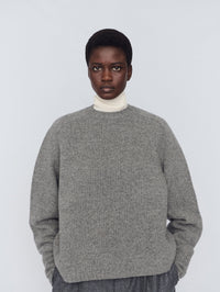 Crew-neck jumper in airy wool