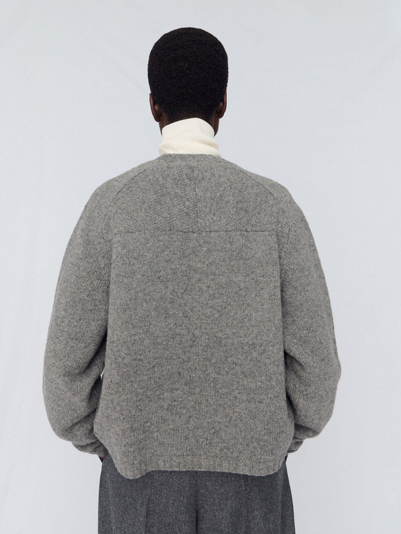 Crew-neck jumper in airy wool