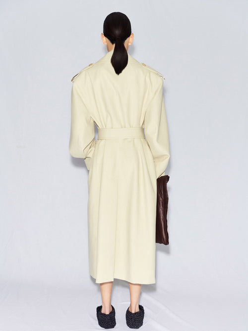 Trench coat in cotton