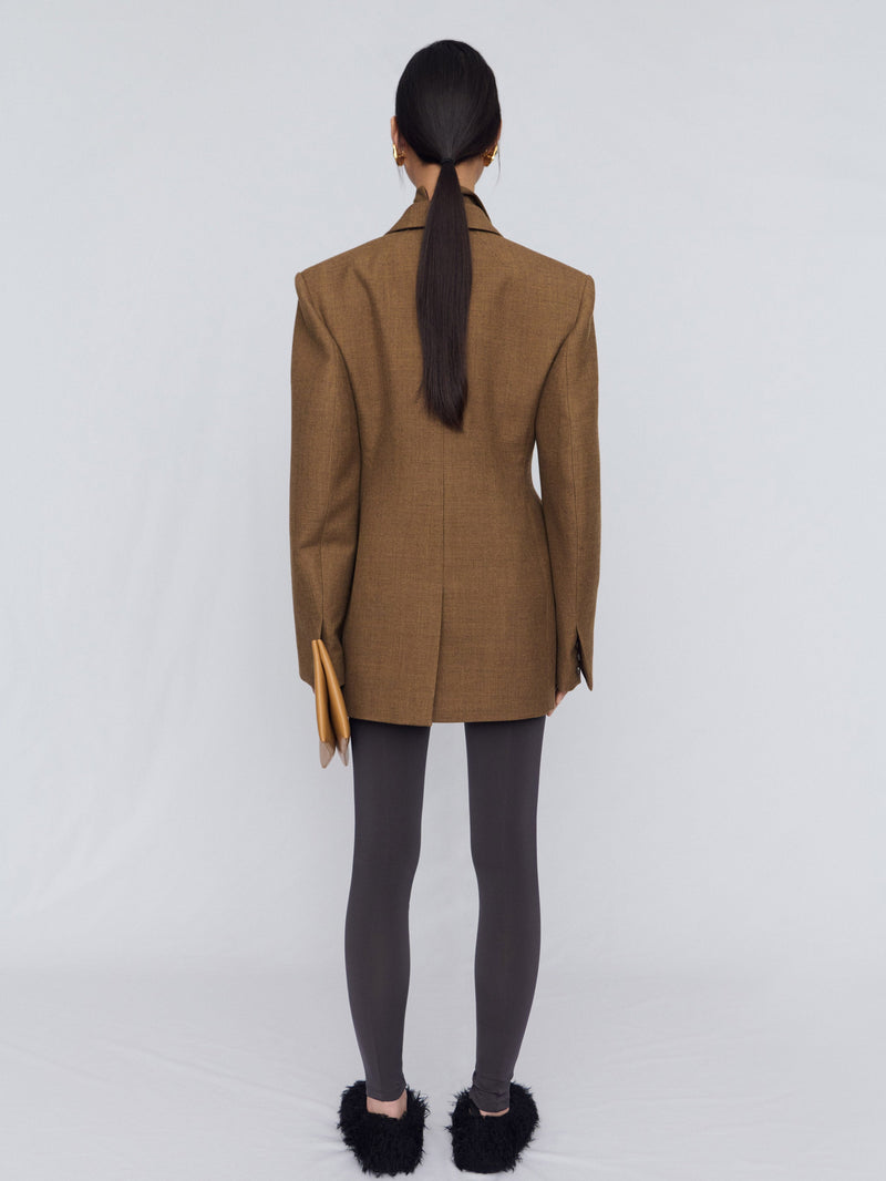 Tailored jacket in double worsted wool