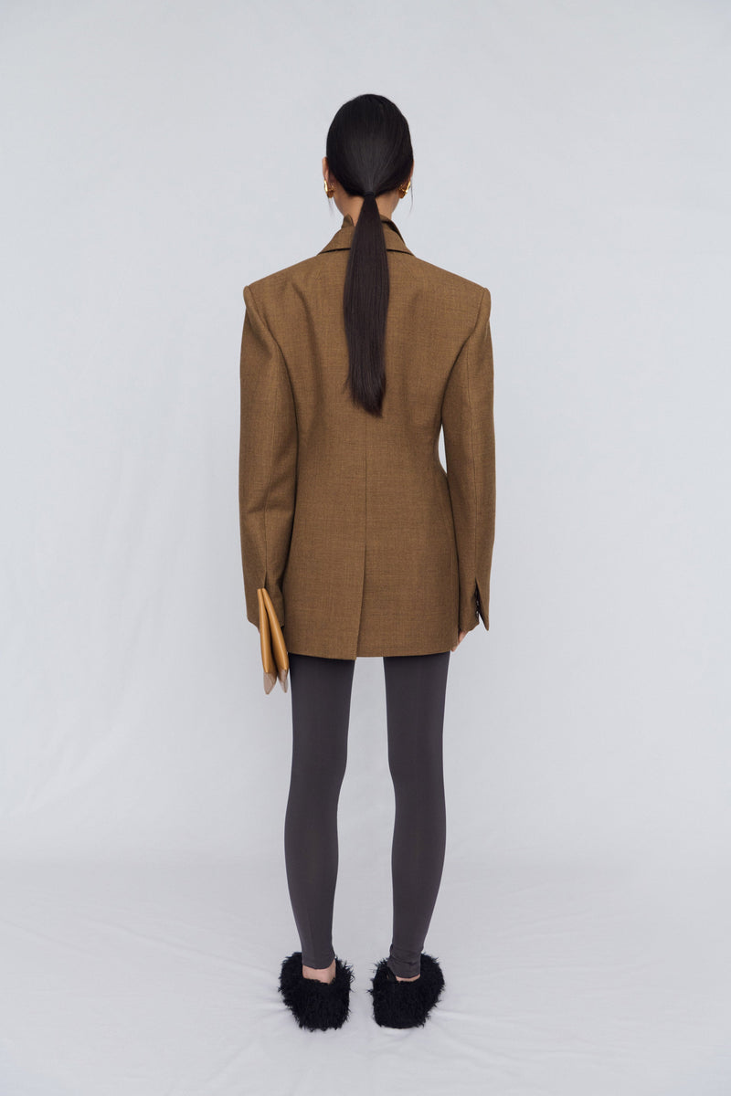 Tailored jacket in double worsted wool