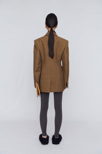 Tailored jacket in double worsted wool