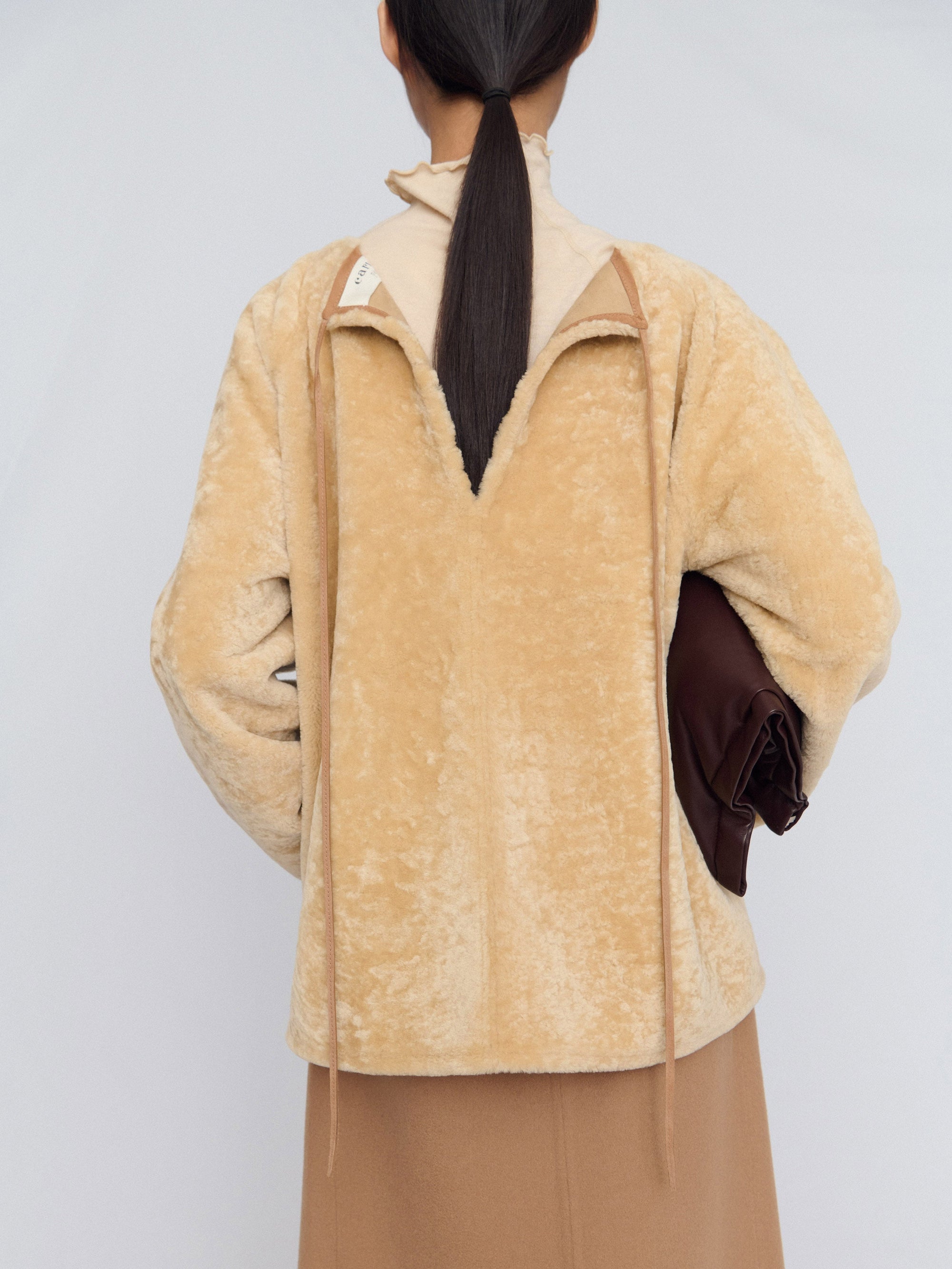 Sweater in light shearling