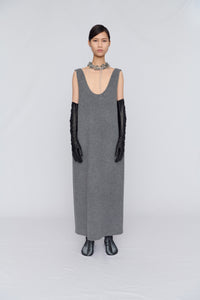 Vest dress in double face wool