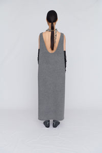 Vest dress in double face wool