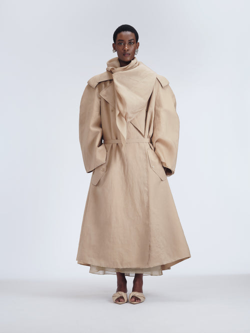 Trench foulard en organza habotai