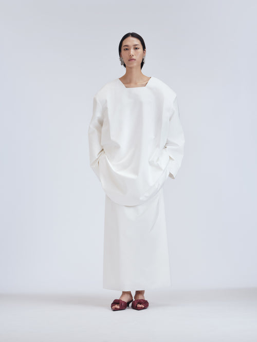 Padded tunic in duchesse