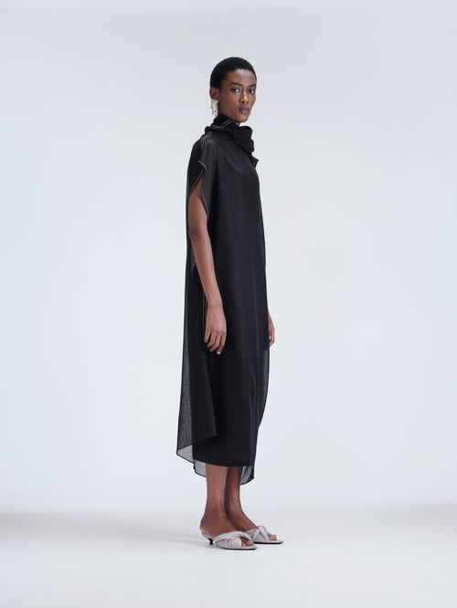 Robe foulard en organdi
