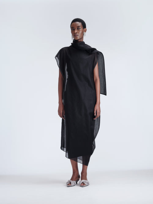 Robe foulard en organdi