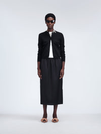 Pull-on skirt in silk toile
