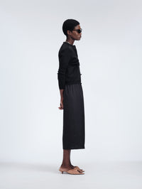 Pull-on skirt in silk toile