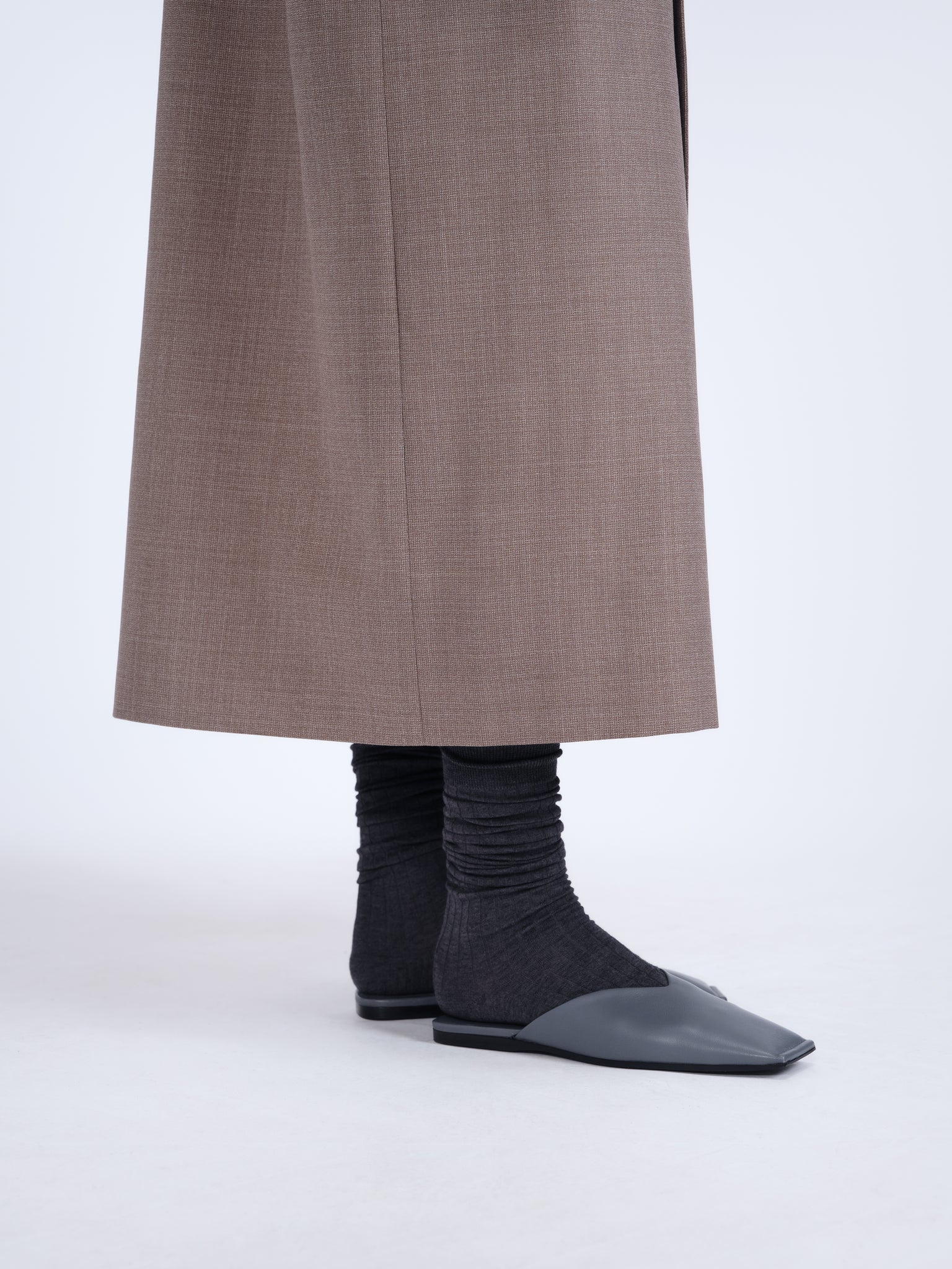 Mule plate Vendôme en cuir