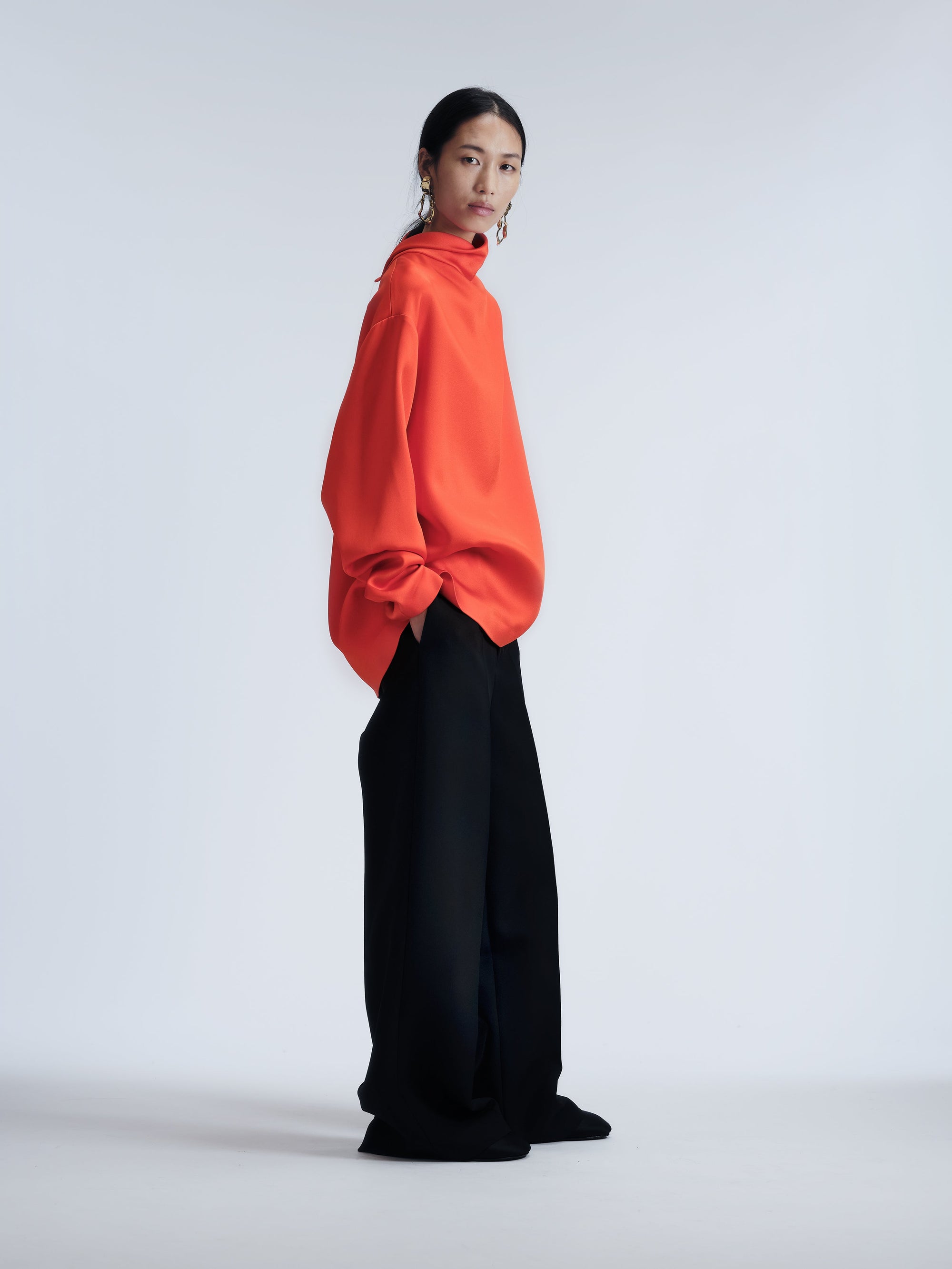 Pantalon droit en cady technique