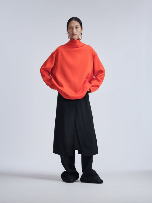 Blouse in double satin