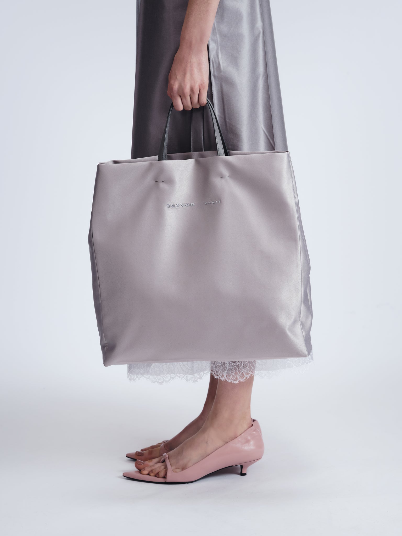 Jeanne tote bag in satin