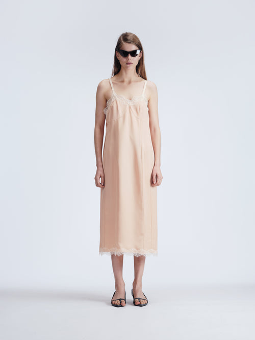 Robe lingerie en sergé de viscose
