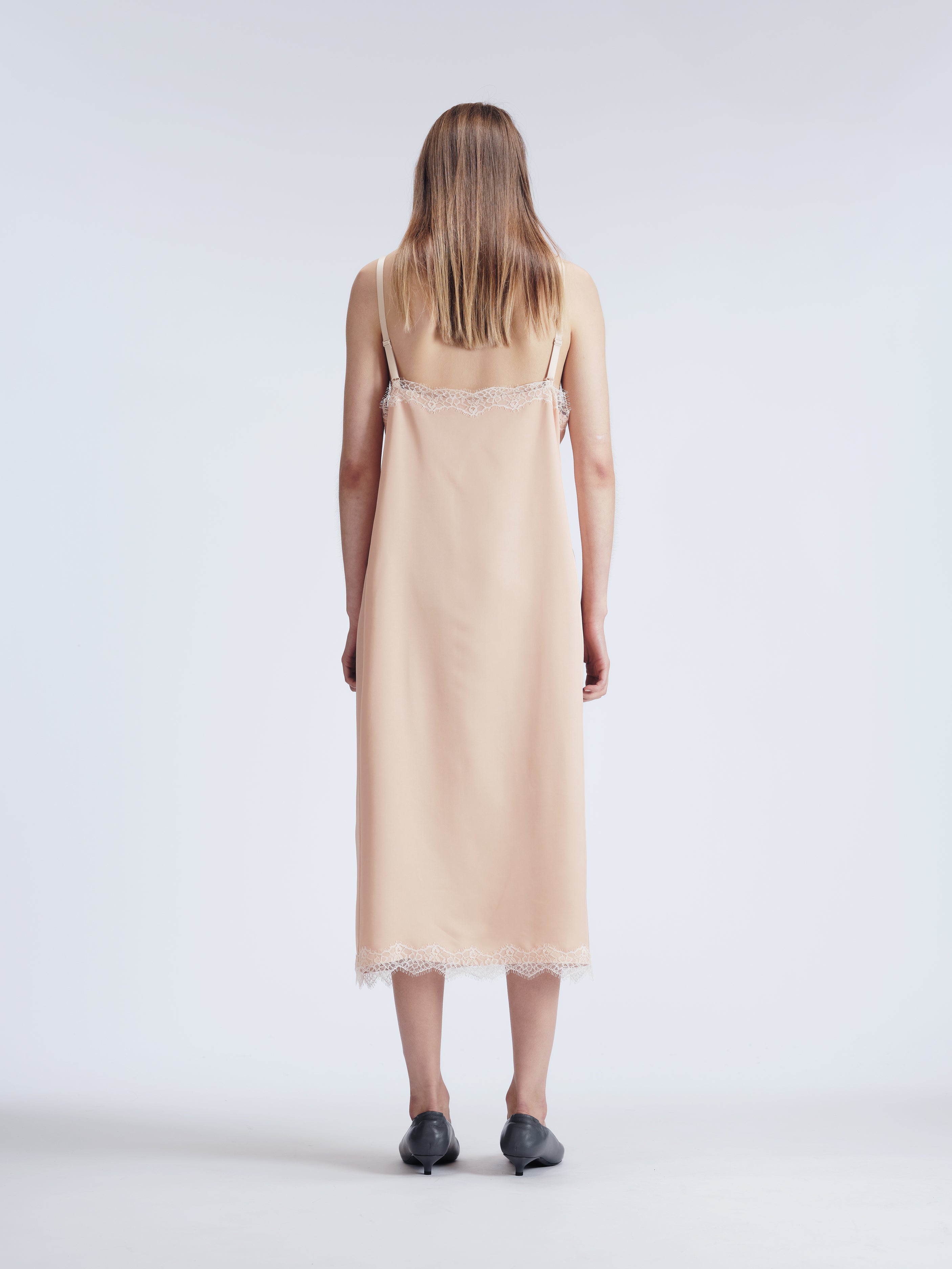 Lingerie dress in viscose twill