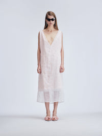 Floral lined dress in organdie