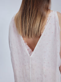 Floral lined dress in organdie
