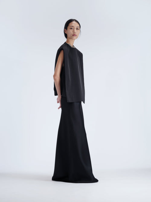 Keel skirt in double satin