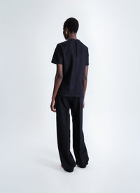 Fitted T-shirt in flannel
