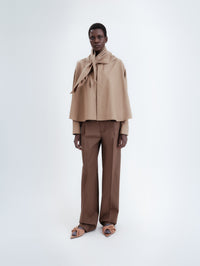 Bow shirt in light shirting
