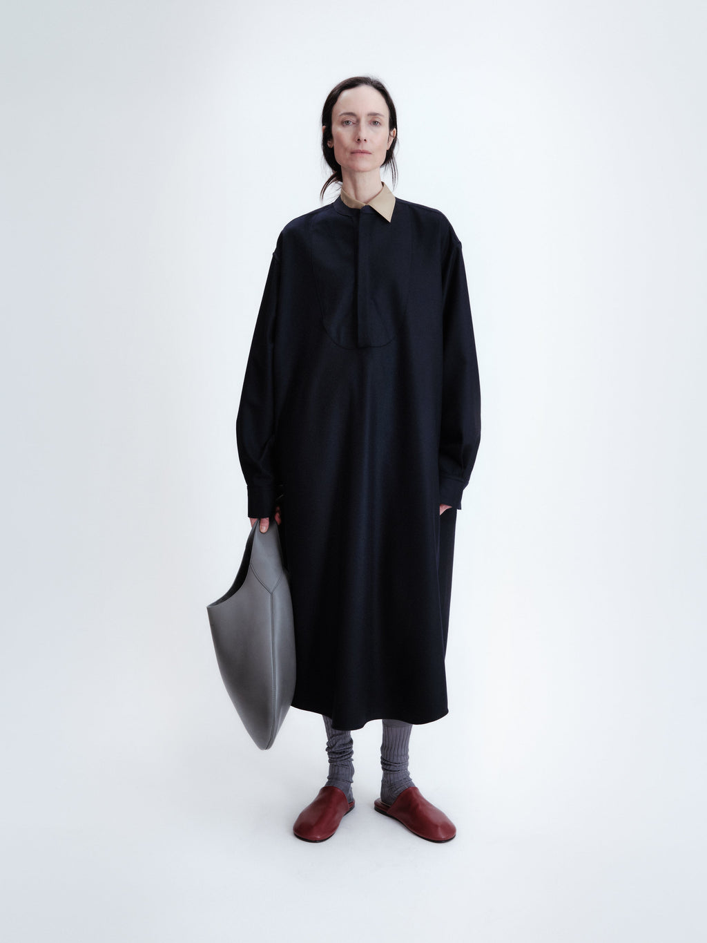 Smock dress in flannel