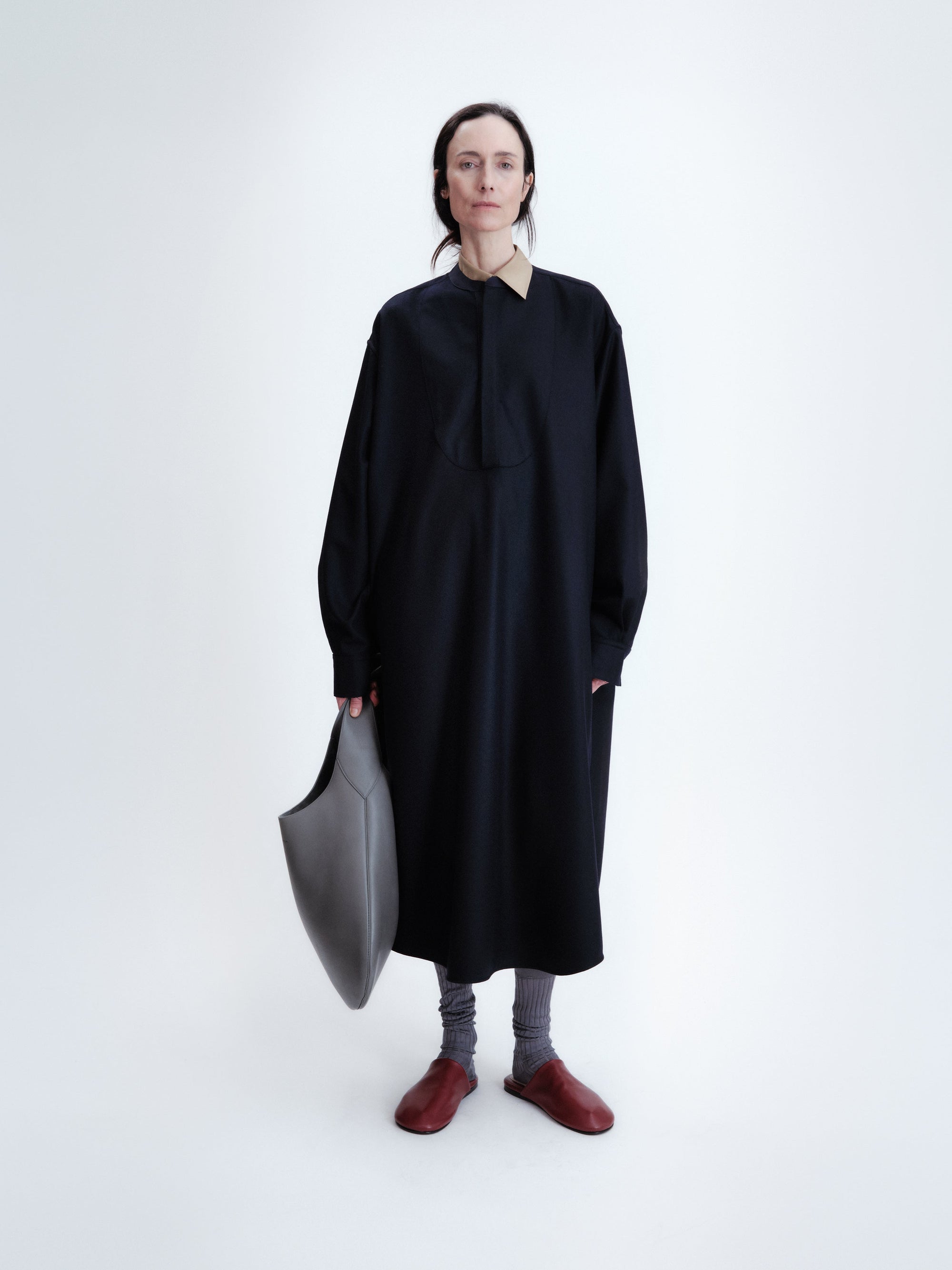 Smock dress in flannel