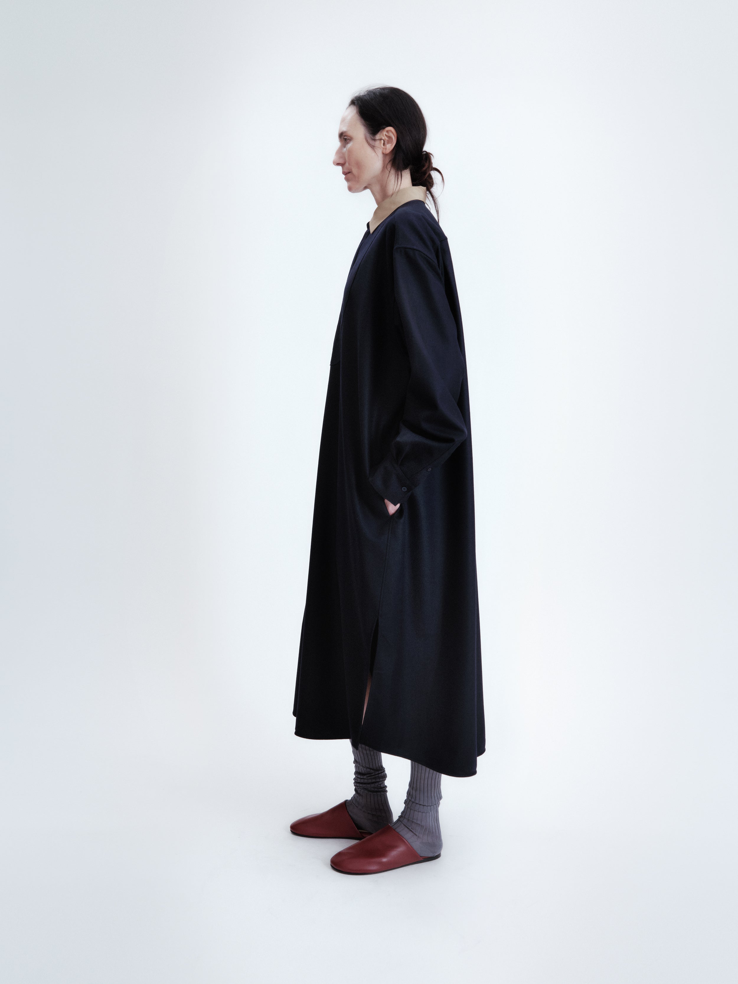 Smock dress in flannel