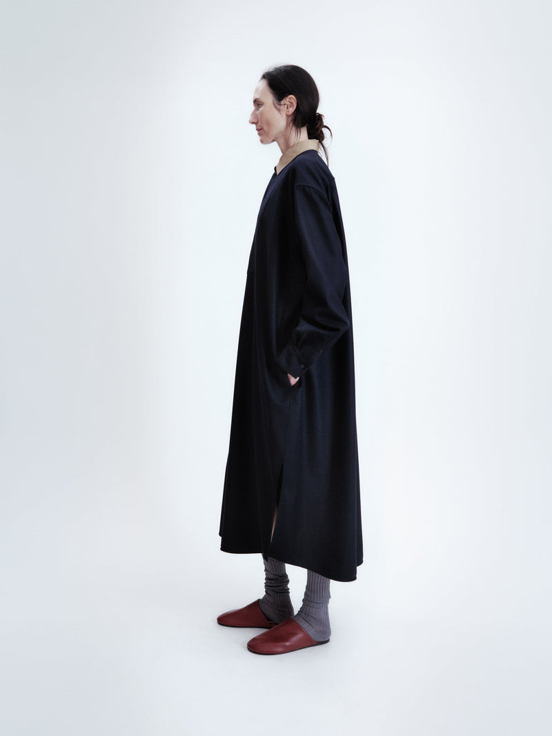 Smock dress in flannel