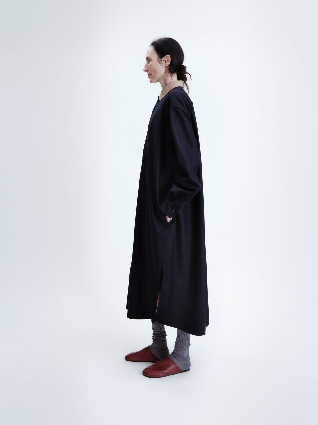 Smock dress in flannel