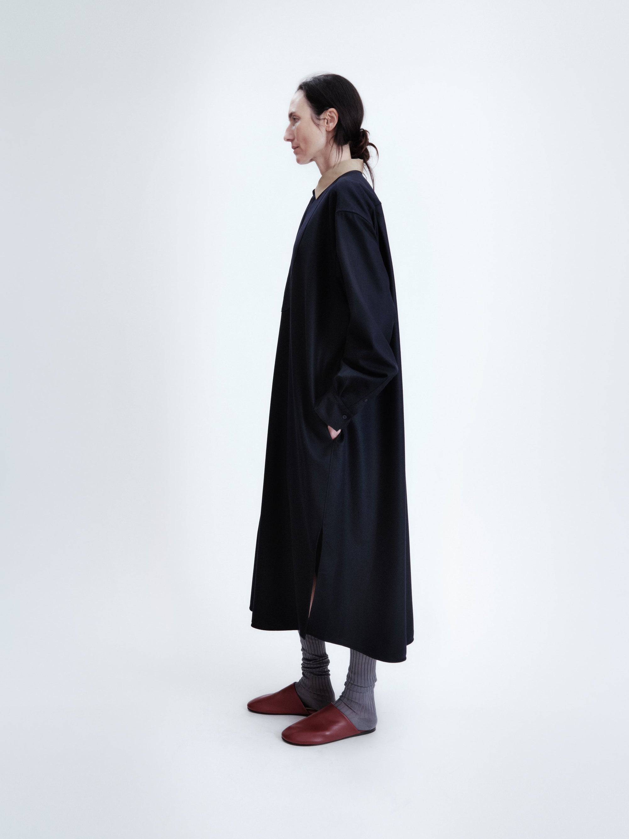 Smock dress in flannel