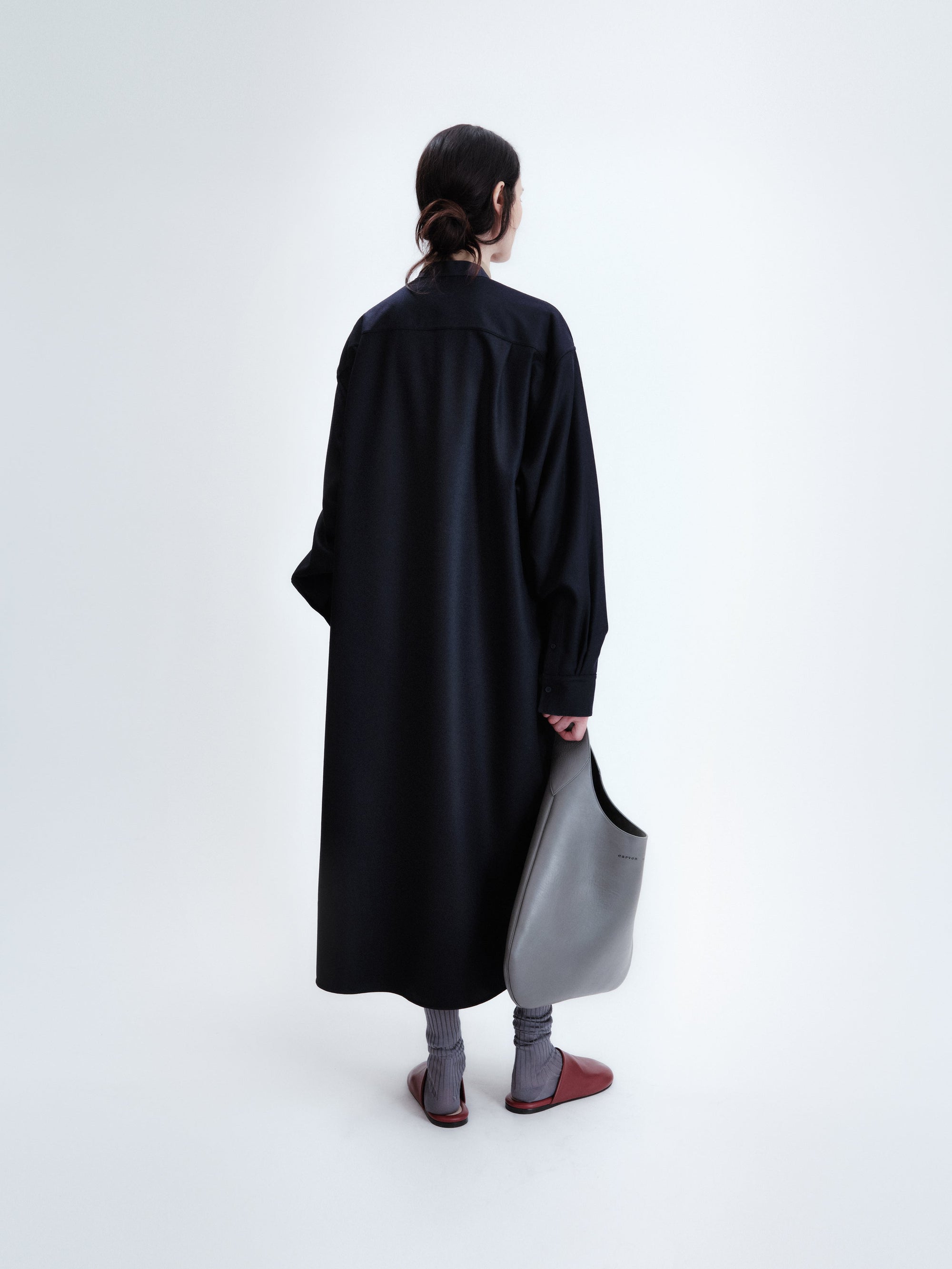 Smock dress in flannel