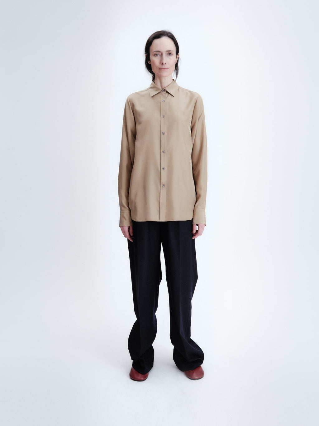 Classic shirt in silk habotai