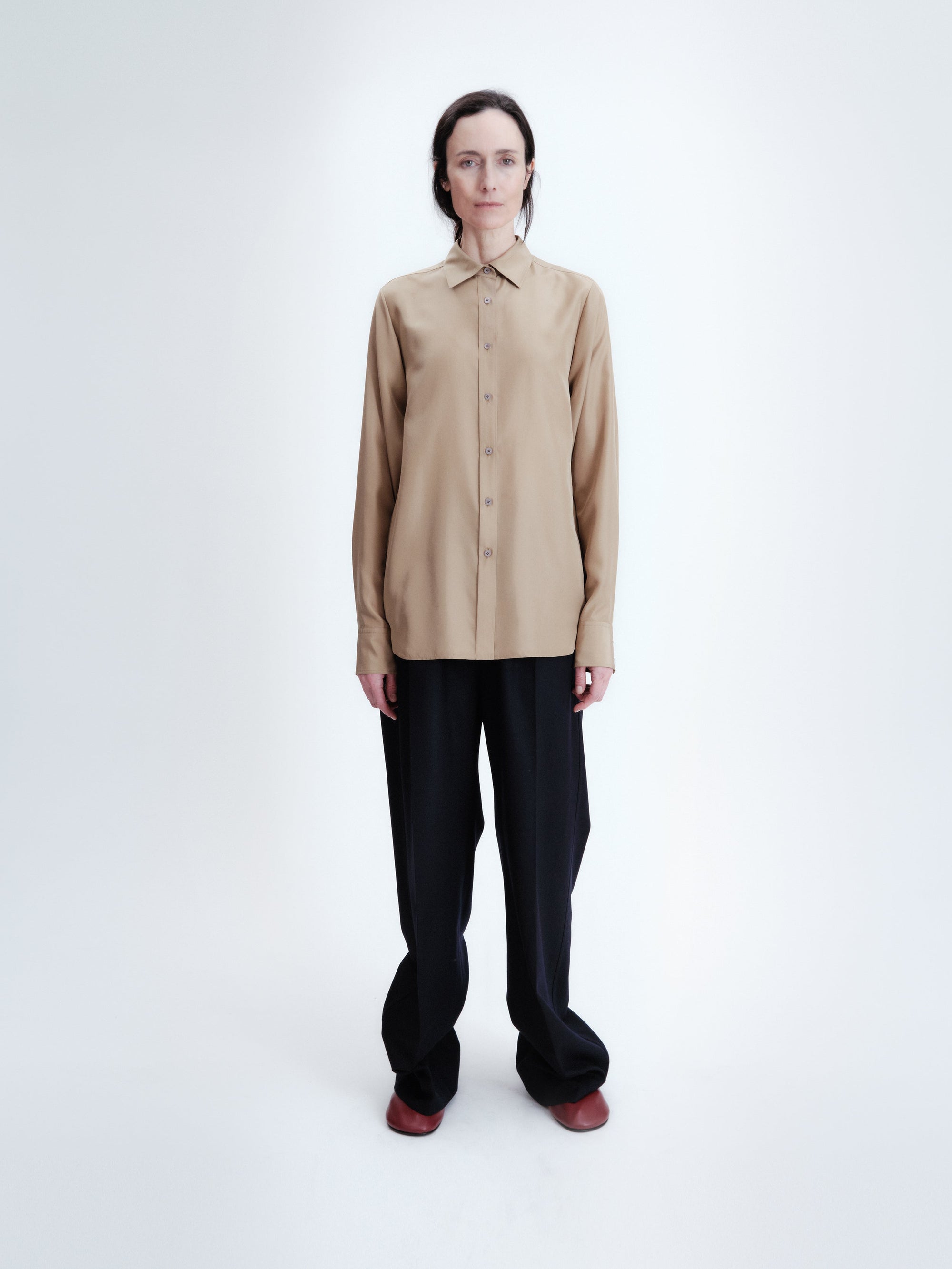 Classic shirt in silk habotai