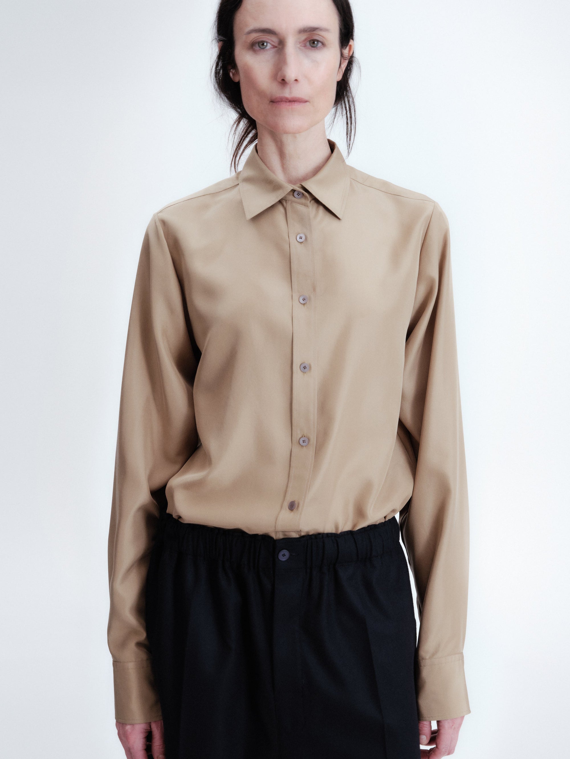 Classic shirt in silk habotai