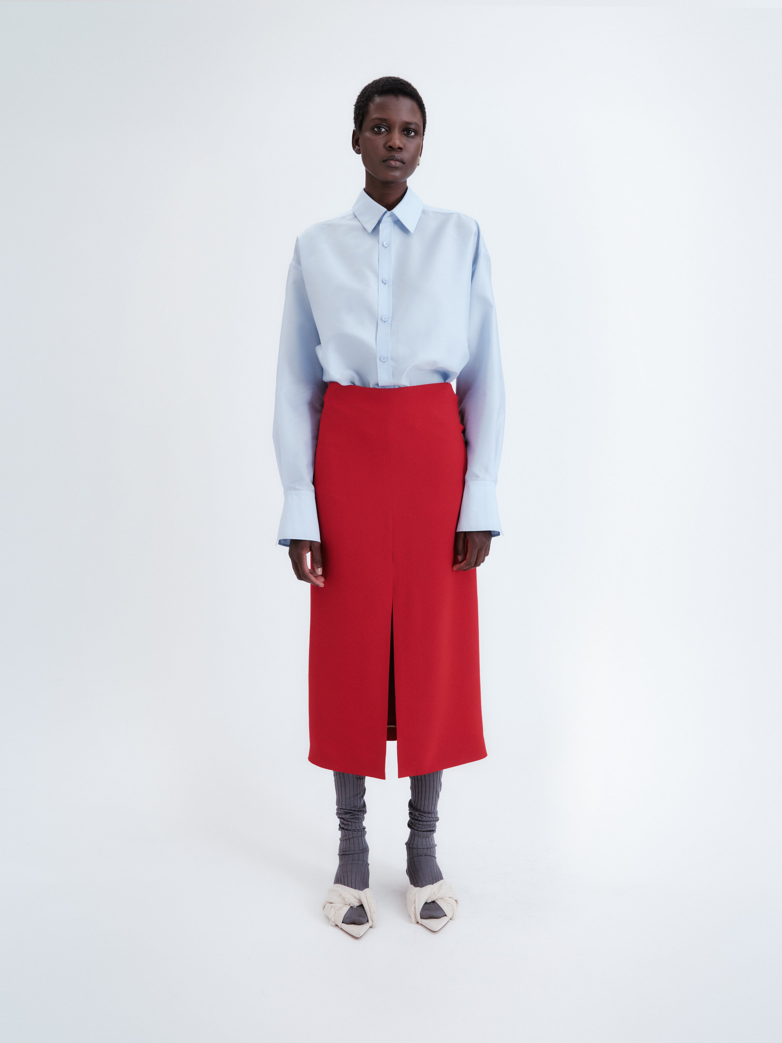 Pencil skirt in cady