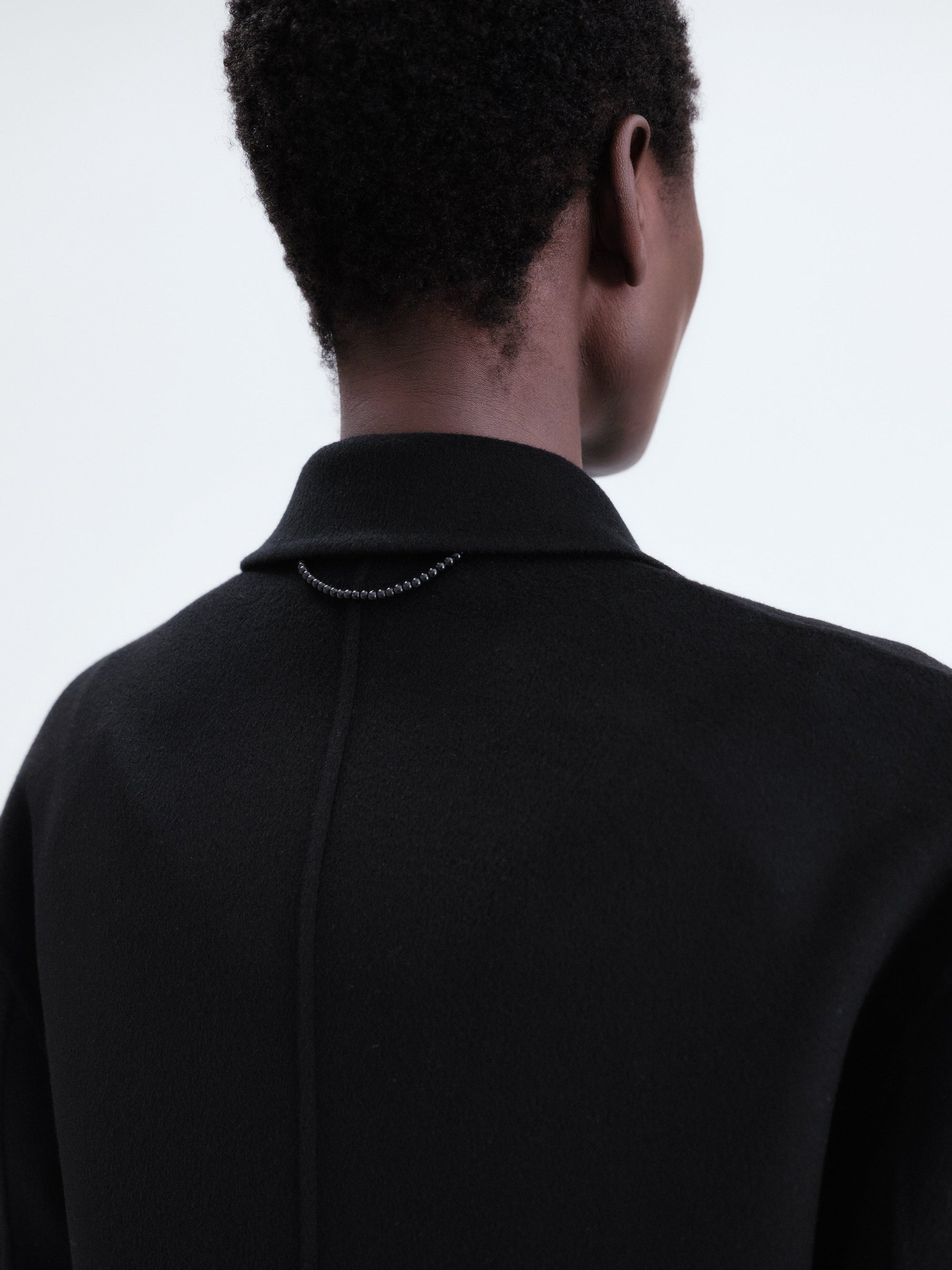 Manteau simple boutonnage en laine double face