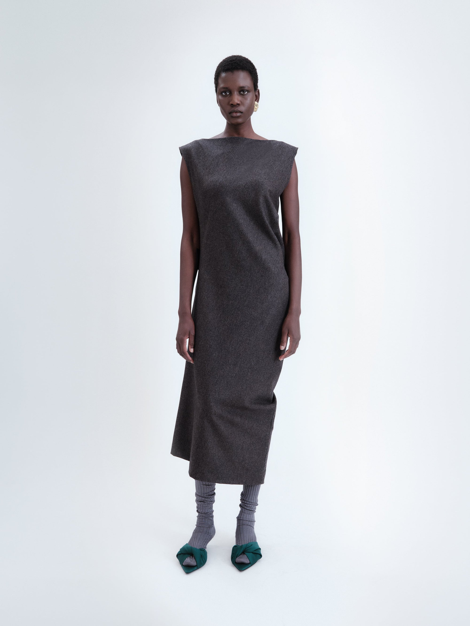Martingale dress in flannel