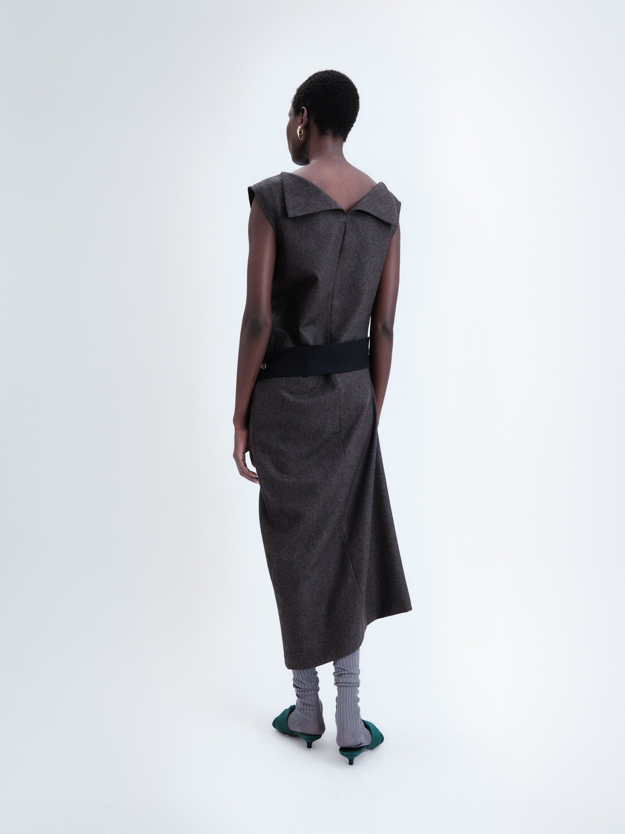 Martingale dress in flannel