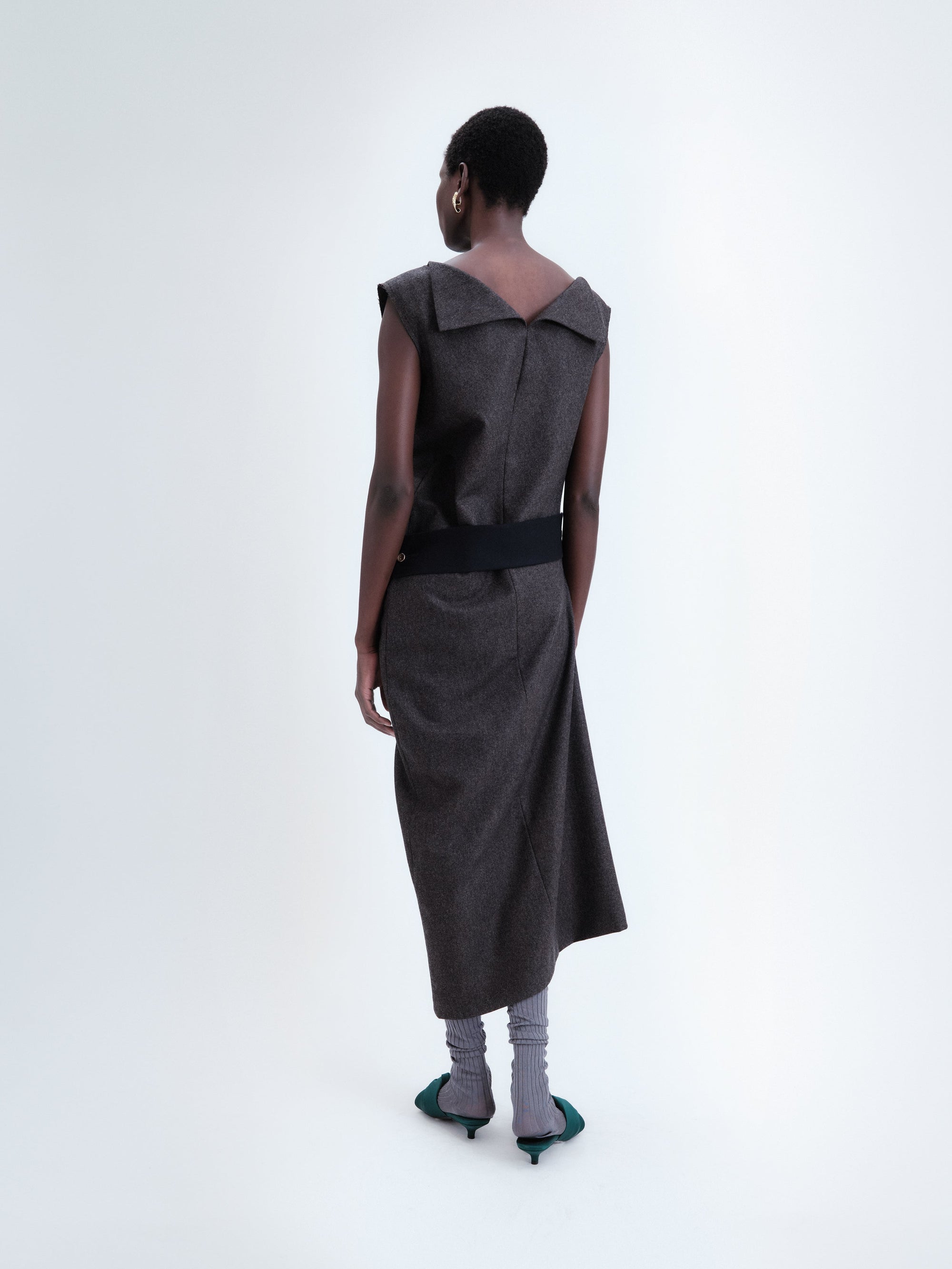 Martingale dress in flannel