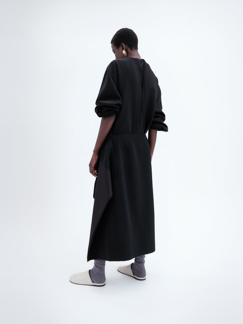 Ribbon pocket skirt in cady