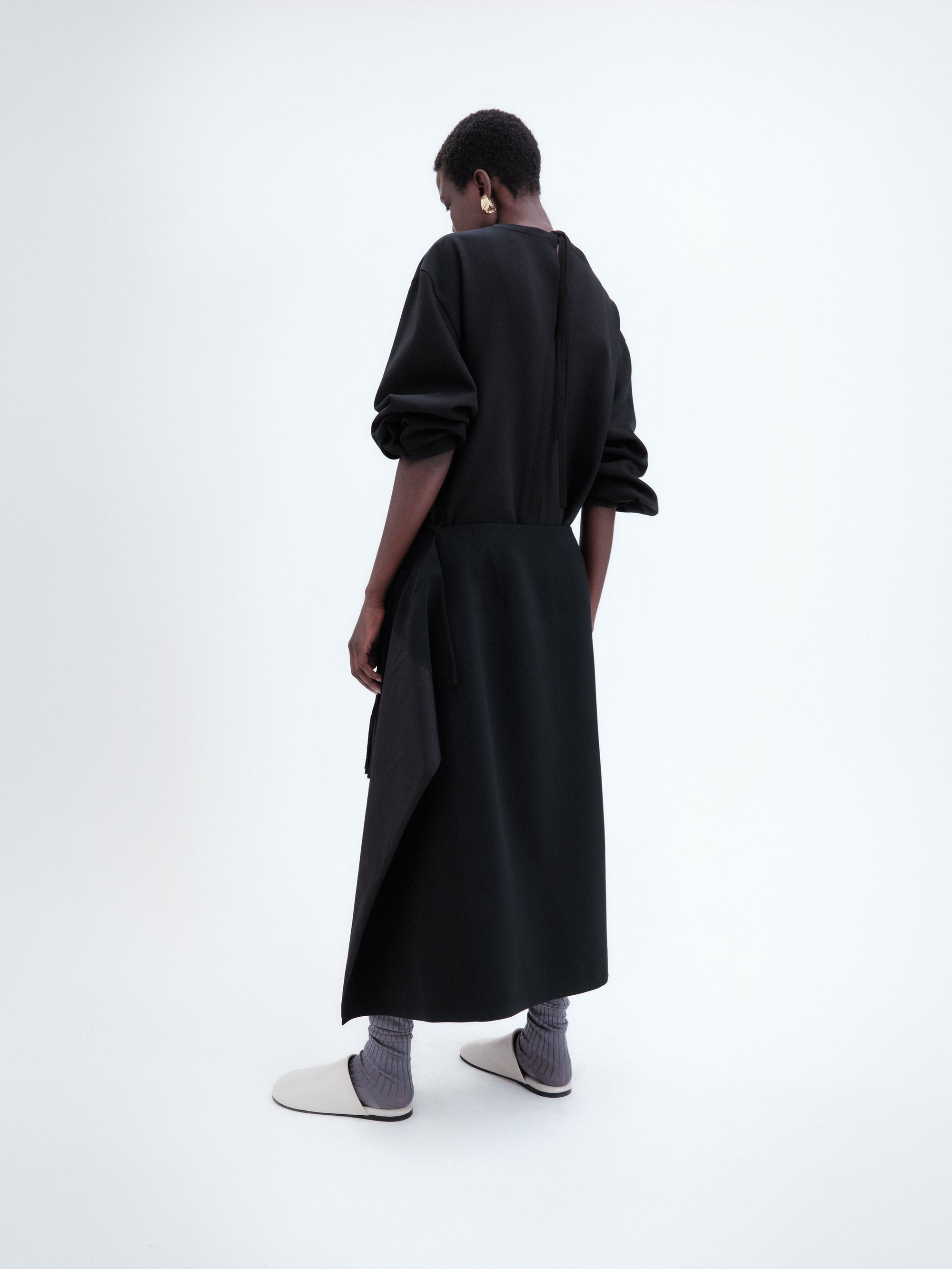 Ribbon pocket skirt in cady