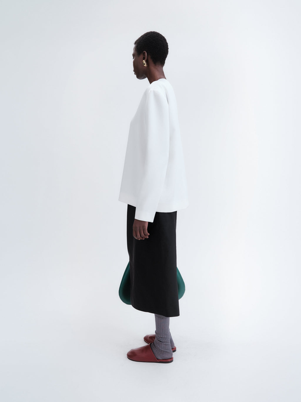 Pull-on skirt in sport taffeta