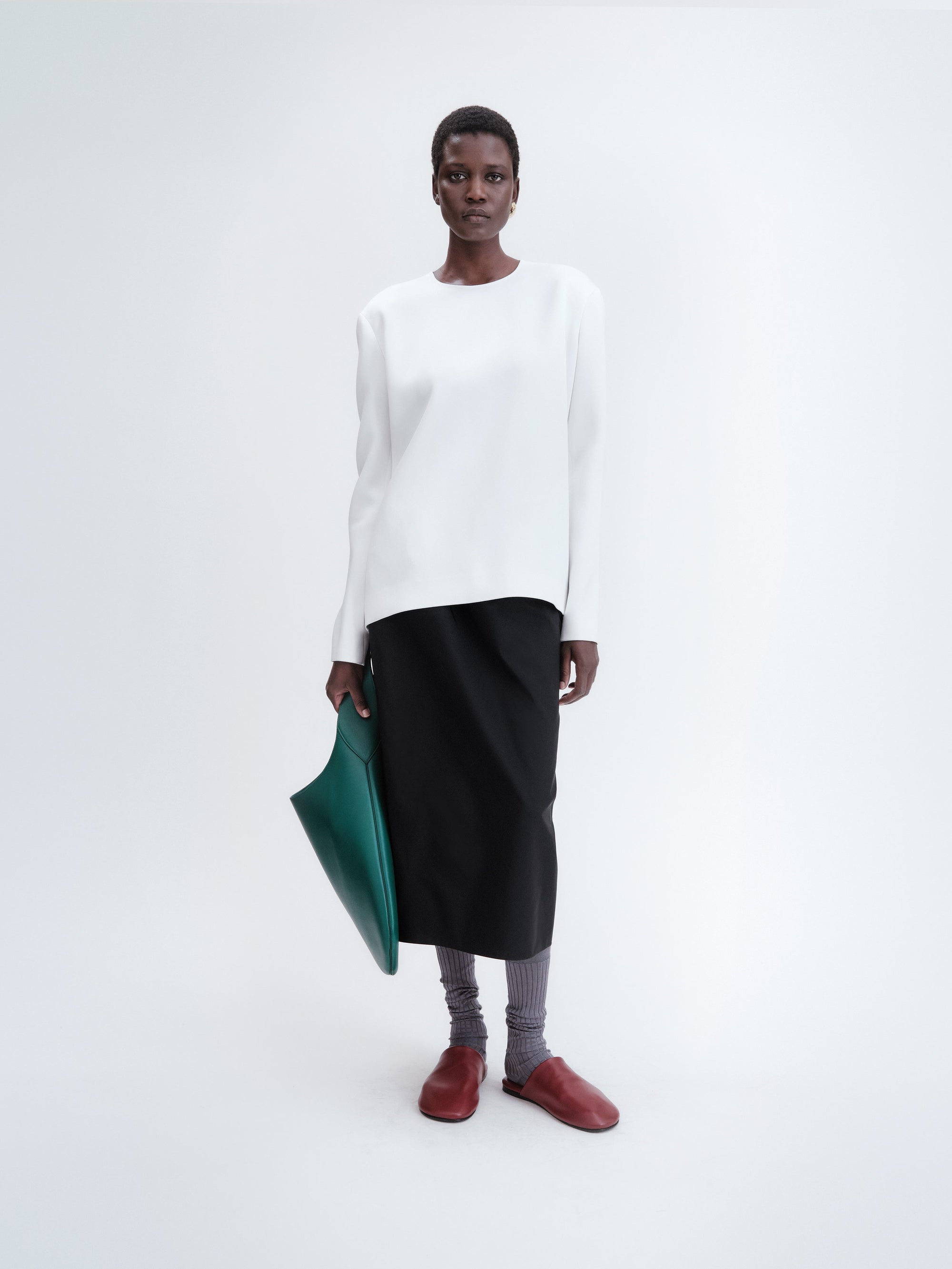 Pull-on skirt in sport taffeta