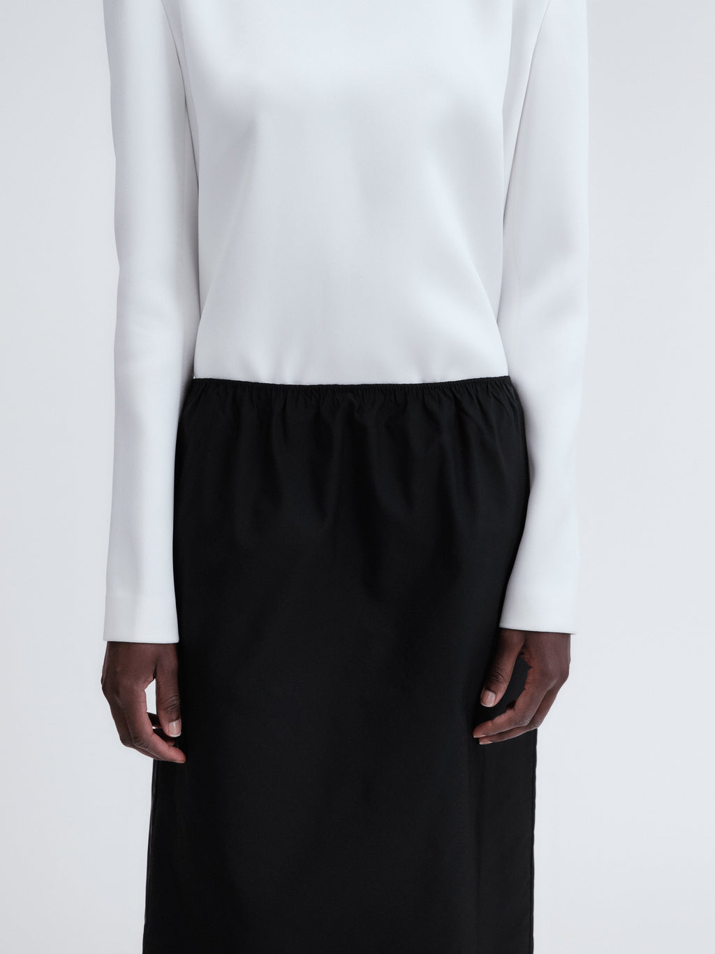 Pull-on skirt in sport taffeta