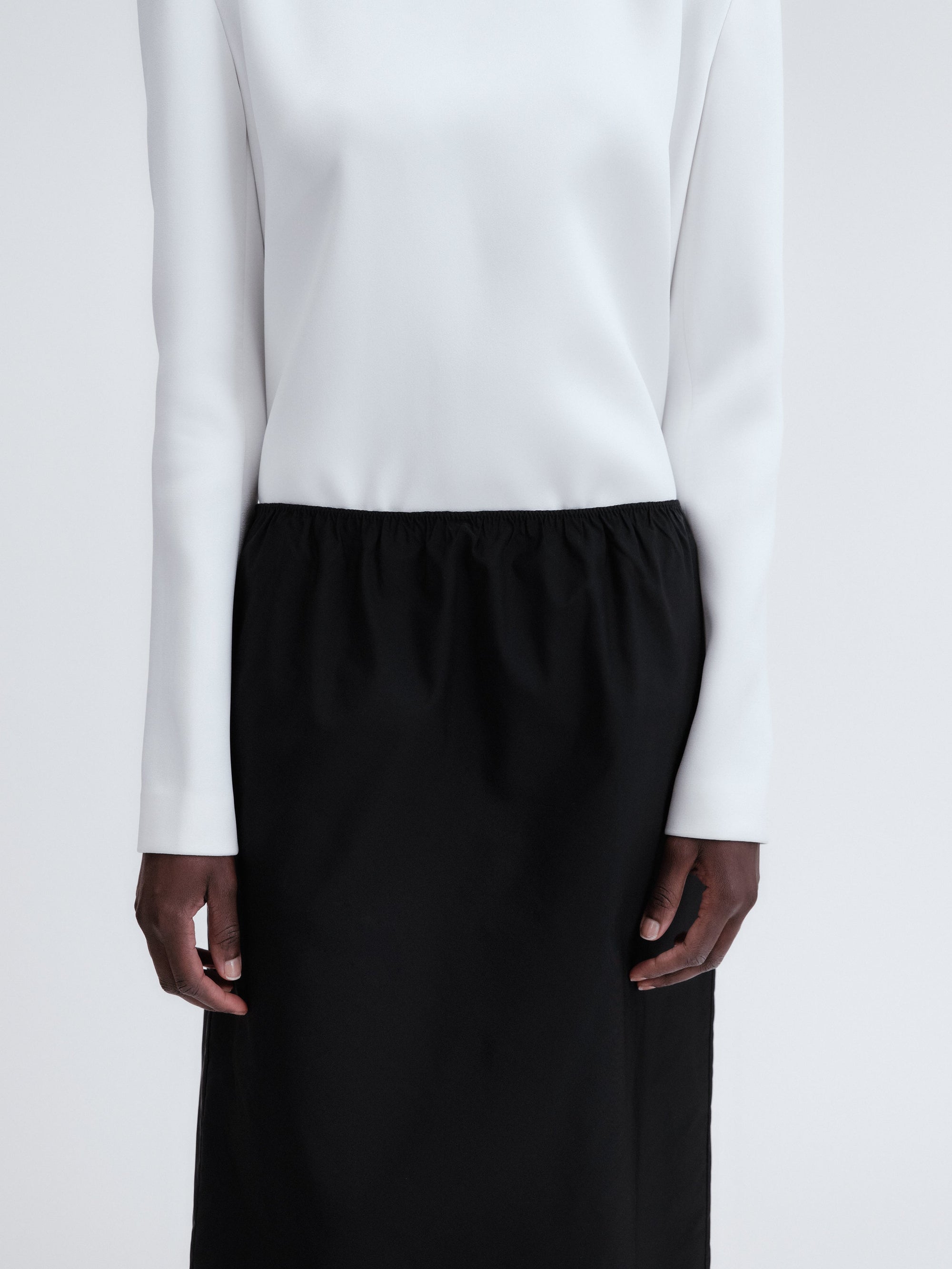 Pull-on skirt in sport taffeta